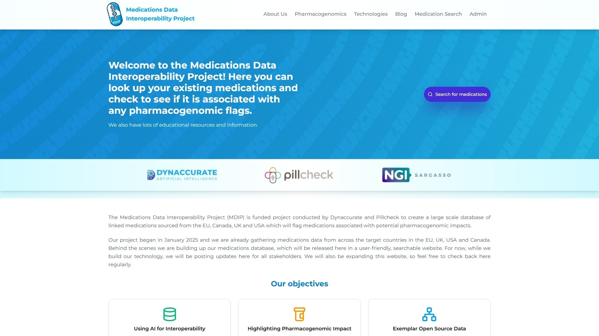 Successful Completion of the Medications Data Interoperability Project (MDIP)